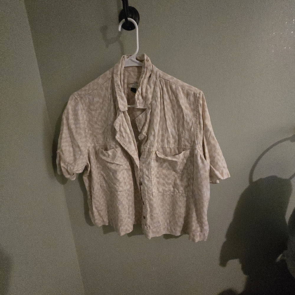Chic Cream Textured Blouse
